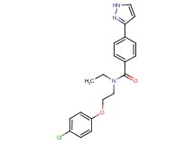 N-[2-(4-chlorophenoxy)ethyl]-N-ethyl-4-(1H-pyrazol-3-yl)benzamide