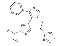 4-{1-[2-(1H-imidazol-4-yl)ethyl]-4-phenyl-1H-imidazol-5-yl}-1-isopropyl-1H-pyrazole