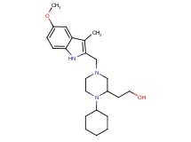 2-{1-cyclohexyl-4-[(5-methoxy-3-methyl-1H-indol-2-yl)methyl]-2-piperazinyl}ethanol