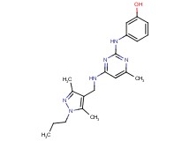3-[(4-{[(3,5-dimethyl-1-propyl-1H-pyrazol-4-yl)methyl]amino}-6-methylpyrimidin-2-yl)amino]phenol