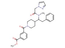 methyl 3-[(4-{1-[methyl(1H-pyrazol-1-ylacetyl)amino]-2-phenylethyl}-1-piperidinyl)carbonyl]benzoate