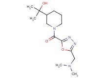 2-[1-({5-[(dimethylamino)methyl]-1,3,4-oxadiazol-2-yl}carbonyl)piperidin-3-yl]propan-2-ol