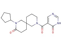 2-cyclopentyl-8-[(6-oxo-1,6-dihydro-5-pyrimidinyl)carbonyl]-2,8-diazaspiro[5.5]undecan-3-one