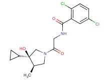 2,5-dichloro-N-{2-[(3R*,4R*)-3-cyclopropyl-3-hydroxy-4-methylpyrrolidin-1-yl]-2-oxoethyl}benzamide