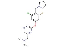 ({6-[3-chloro-5-fluoro-4-(pyrrolidin-1-ylmethyl)phenoxy]pyrazin-2-yl}methyl)dimethylamine
