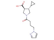 (3S*,4S*)-4-cyclopropyl-1-[4-(1H-pyrazol-1-yl)butanoyl]-3-pyrrolidinecarboxylic acid