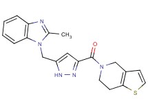 5-({5-[(2-methyl-1H-benzimidazol-1-yl)methyl]-1H-pyrazol-3-yl}carbonyl)-4,5,6,7-tetrahydrothieno[3,2-c]pyridine