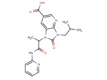 3-isobutyl-1-[1-methyl-2-oxo-2-(pyridin-2-ylamino)ethyl]-2-oxo-2,3-dihydro-1H-imidazo[4,5-b]pyridine-6-carboxylic acid