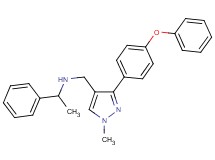 N-{[1-methyl-3-(4-phenoxyphenyl)-1H-pyrazol-4-yl]methyl}-1-phenylethanamine