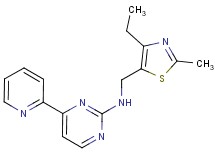 N-[(4-ethyl-2-methyl-1,3-thiazol-5-yl)methyl]-4-(2-pyridinyl)-2-pyrimidinamine