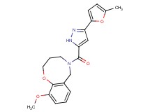10-methoxy-5-{[3-(5-methyl-2-furyl)-1H-pyrazol-5-yl]carbonyl}-3,4,5,6-tetrahydro-2H-1,5-benzoxazocine