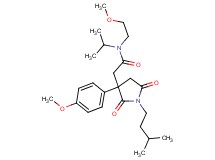 N-isopropyl-N-(2-methoxyethyl)-2-[3-(4-methoxyphenyl)-1-(3-methylbutyl)-2,5-dioxo-3-pyrrolidinyl]acetamide