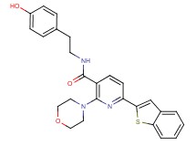 6-(1-benzothien-2-yl)-N-[2-(4-hydroxyphenyl)ethyl]-2-(4-morpholinyl)nicotinamide