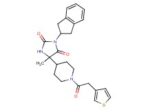 3-(2,3-dihydro-1H-inden-2-yl)-5-methyl-5-[1-(3-thienylacetyl)-4-piperidinyl]-2,4-imidazolidinedione