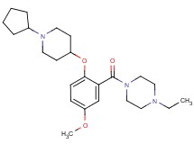 1-{2-[(1-cyclopentyl-4-piperidinyl)oxy]-5-methoxybenzoyl}-4-ethylpiperazine