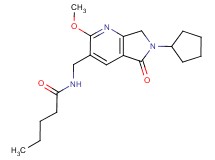 N-[(6-cyclopentyl-2-methoxy-5-oxo-6,7-dihydro-5H-pyrrolo[3,4-b]pyridin-3-yl)methyl]pentanamide