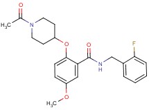 2-[(1-acetyl-4-piperidinyl)oxy]-N-(2-fluorobenzyl)-5-methoxybenzamide