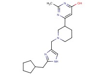 6-(1-{[2-(cyclopentylmethyl)-1H-imidazol-4-yl]methyl}-3-piperidinyl)-2-methyl-4-pyrimidinol