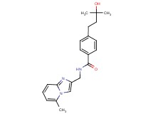 4-(3-hydroxy-3-methylbutyl)-N-[(5-methylimidazo[1,2-a]pyridin-2-yl)methyl]benzamide