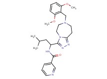 N-{1-[7-(2,6-dimethoxybenzyl)-6,7,8,9-tetrahydro-5H-[1,2,4]triazolo[4,3-d][1,4]diazepin-3-yl]-3-methylbutyl}nicotinamide