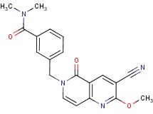 3-[(3-cyano-2-methoxy-5-oxo-1,6-naphthyridin-6(5H)-yl)methyl]-N,N-dimethylbenzamide