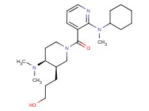3-[(3R*,4S*)-1-({2-[cyclohexyl(methyl)amino]pyridin-3-yl}carbonyl)-4-(dimethylamino)piperidin-3-yl]propan-1-ol