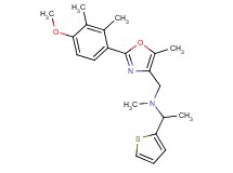 N-{[2-(4-methoxy-2,3-dimethylphenyl)-5-methyl-1,3-oxazol-4-yl]methyl}-N-methyl-1-(2-thienyl)ethanamine