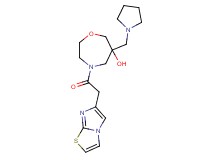 4-(imidazo[2,1-b][1,3]thiazol-6-ylacetyl)-6-(pyrrolidin-1-ylmethyl)-1,4-oxazepan-6-ol