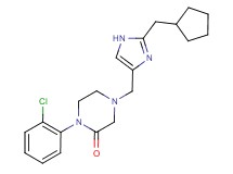 1-(2-chlorophenyl)-4-{[2-(cyclopentylmethyl)-1H-imidazol-4-yl]methyl}-2-piperazinone