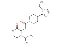 3-{2-[4-(1-ethyl-1H-imidazol-2-yl)-1-piperidinyl]-2-oxoethyl}-4-isopropyl-2-piperazinone