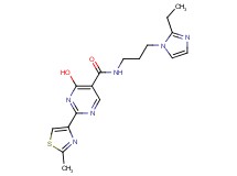 N-[3-(2-ethyl-1H-imidazol-1-yl)propyl]-4-hydroxy-2-(2-methyl-1,3-thiazol-4-yl)pyrimidine-5-carboxamide