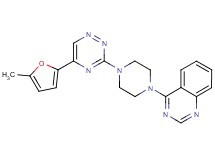 4-{4-[5-(5-methyl-2-furyl)-1,2,4-triazin-3-yl]-1-piperazinyl}quinazoline