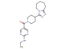 N-ethyl-5-{[4-(6,7,8,9-tetrahydro-5H-[1,2,4]triazolo[4,3-a]azepin-3-yl)-1-piperidinyl]carbonyl}-2-pyrimidinamine
