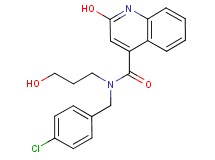 N-(4-chlorobenzyl)-2-hydroxy-N-(3-hydroxypropyl)-4-quinolinecarboxamide