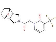 1-{2-[(1R*,2R*,6S*,7S*)-10-oxa-4-azatricyclo[5.2.1.0~2,6~]dec-4-yl]-2-oxoethyl}-3-(trifluoromethyl)pyridin-2(1H)-one