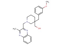 {3-(3-methoxybenzyl)-1-[(3-methyl-2-quinoxalinyl)methyl]-3-piperidinyl}methanol