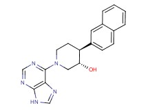 (3S*,4S*)-4-(2-naphthyl)-1-(9H-purin-6-yl)piperidin-3-ol