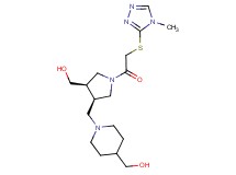 {1-[((3R*,4R*)-4-(hydroxymethyl)-1-{[(4-methyl-4H-1,2,4-triazol-3-yl)thio]acetyl}pyrrolidin-3-yl)methyl]piperidin-4-yl}methanol
