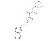 N-(1,4-dioxan-2-ylmethyl)-N-methyl-2-[(quinolin-6-yloxy)methyl]-1,3-oxazole-4-carboxamide