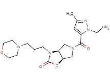 (3aS*,6aR*)-5-[(1-ethyl-3-methyl-1H-pyrazol-5-yl)carbonyl]-3-(3-morpholin-4-ylpropyl)hexahydro-2H-pyrrolo[3,4-d][1,3]oxazol-2-one