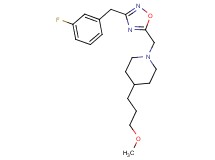 1-{[3-(3-fluorobenzyl)-1,2,4-oxadiazol-5-yl]methyl}-4-(3-methoxypropyl)piperidine