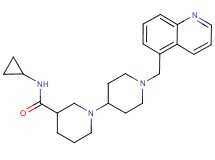 N-cyclopropyl-1'-(quinolin-5-ylmethyl)-1,4'-bipiperidine-3-carboxamide