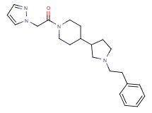 4-[1-(2-phenylethyl)-3-pyrrolidinyl]-1-(1H-pyrazol-1-ylacetyl)piperidine