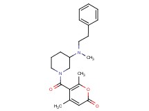 4,6-dimethyl-5-({3-[methyl(2-phenylethyl)amino]-1-piperidinyl}carbonyl)-2H-pyran-2-one