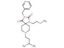 1-(2-methoxyethyl)-8-(3-methylbutyl)-3-(3-pyridinylmethyl)-1,3,8-triazaspiro[4.5]decane-2,4-dione