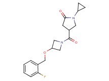 1-cyclopropyl-4-({3-[(2-fluorobenzyl)oxy]-1-azetidinyl}carbonyl)-2-pyrrolidinone