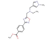methyl 4-[5-({ethyl[(1-methyl-1H-pyrazol-4-yl)methyl]amino}methyl)-1,2,4-oxadiazol-3-yl]benzoate