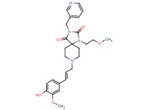 8-[(2E)-3-(4-hydroxy-3-methoxyphenyl)-2-propen-1-yl]-1-(2-methoxyethyl)-3-(3-pyridinylmethyl)-1,3,8-triazaspiro[4.5]decane-2,4-dione