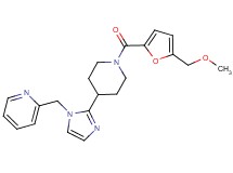 2-[(2-{1-[5-(methoxymethyl)-2-furoyl]piperidin-4-yl}-1H-imidazol-1-yl)methyl]pyridine
