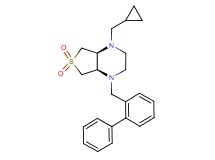 (4aS*,7aR*)-1-(2-biphenylylmethyl)-4-(cyclopropylmethyl)octahydrothieno[3,4-b]pyrazine 6,6-dioxide